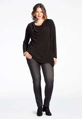 Tunic DOLCE zipped overlay - black  - #2