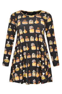 Tunic wide bottom PERFUME - black - #4