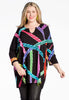 Tunic NEON CHAINS wide - black 