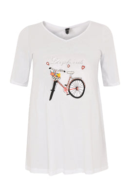 Tunic flare bicycle - white  - #4