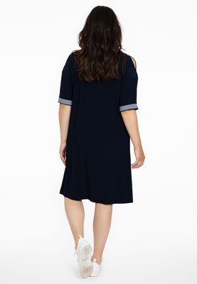 Dress cold shoulder DOLCE - blue - #3