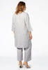 Tunic beaded placket LINEN - grey  - #3