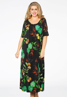 Maxi Dress TROPICAL - white  - #1