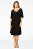 Dress double v-neck DOLCE - black  - #2