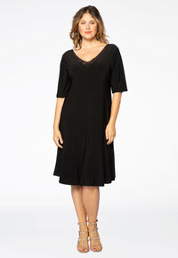 Dress double v-neck DOLCE - black - #2