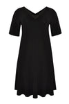 Dress double v-neck DOLCE - black - #4