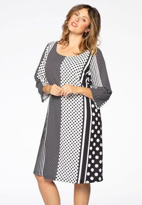 Dress STRIPE DOT - black  - #1