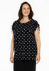 Tunic shoulder string DOTS - black 