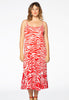 Dress spaghetti ZEBRA - red 