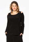 Shirt relax cold shoulder DOLC - black 