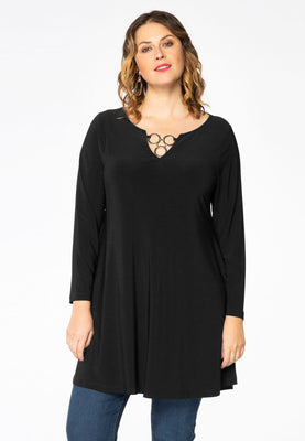 Tunic wide bottom rings DOLCE - black  - #1