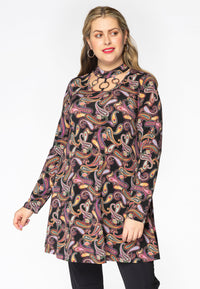 Tunic wide bottom PAISLEY - black - #1