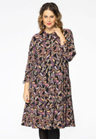 Dress ruffled PAISLEY - black  - #1