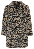 Coat fake fur LEOPARD - grey  - #4