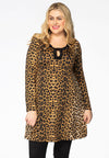 Tunic wide bottom LEOPARD - brown