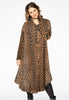 Blouse-jurk ruches LEOPARD - brown