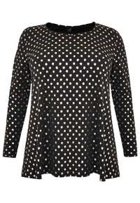Tunic flare SPOTS - black - #4