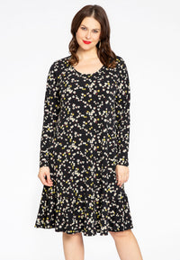 Dress frilled bottom DAISY - black - #1
