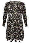 Dress frilled bottom DAISY - black - #4