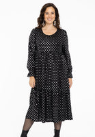 Dress ruffled SPOTS - black  - #1