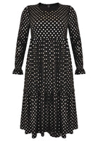 Dress ruffled SPOTS - black  - #4