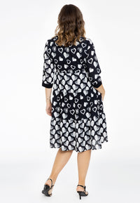 Dress frill HEARTS - black - #3