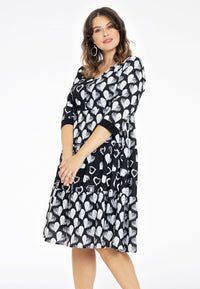 Dress frill HEARTS - black - #1