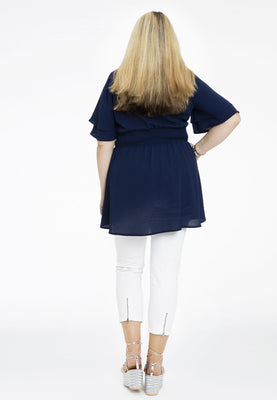 Tunic puckered waist - blue - #3