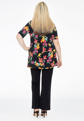 Tunic flare pleated BLOOMY - black  - #3