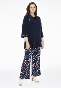 Blouse flare eyelets DOLCE - blue - #2