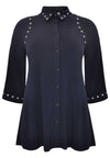 Blouse flare eyelets DOLCE - blue - #4