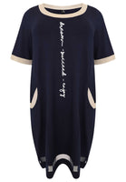 Dress short sleeve ENJOY - blue - #4