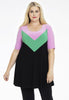 Tunic wide bottom COLOURBLOCK - multi