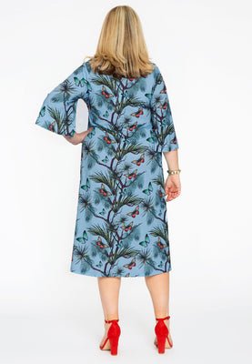 Dress wide sleeves PAPILLON - blue - #3