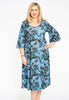 Dress wide sleeves PAPILLON - blue