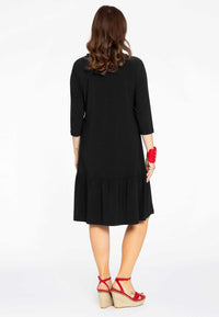 Dress frilled grandad collar DOLCE - black - #3