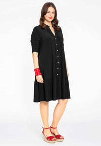 Dress frilled grandad collar DOLCE - black - #2