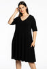 Dress v-neck DOLCE - black 