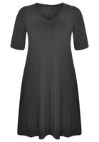 Dress v-neck DOLCE - black - #4