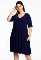 Dress v-neck DOLCE - blue - #1