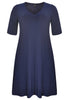 Dress v-neck DOLCE - blue - #4