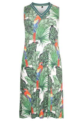 Midi-dress v-neck PARROT - ecru - #4