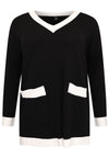 Pullover contrasting borders - black - #4