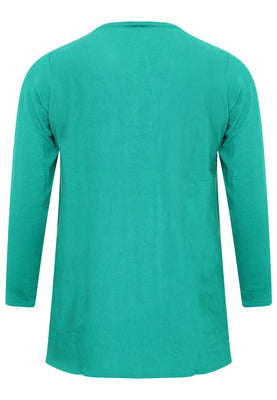 Pullover A-line pleat - green  - #4