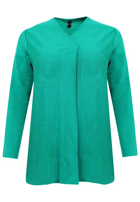 Pullover A-line pleat - green  - #3