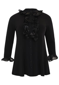 Tunic flare with ruffles DOLCE - black - #4