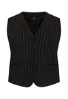 Vest interlock PINSTRIPE - black - #4