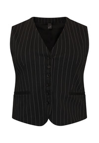 Vest interlock PINSTRIPE - black - #4