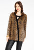 Tunic flare asymmetric LEOPARD - brown