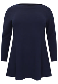 Tunic flare boat neck BUBLÉ - blue - #2